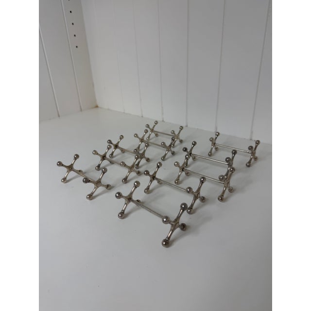 Vintage Christofle Silver Plated Knife Rests, Set of 10, Circa 1925-1935 For Sale In New York - Image 6 of 12