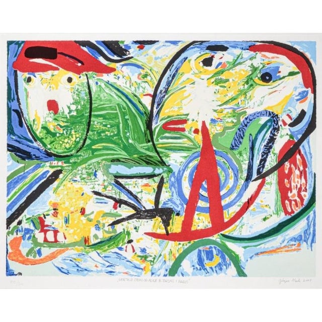 Jørgen Nash (1920-2004). 'Gertrud Stein and Alice B. Toklas in Paris'. Lithograph, no. 140/200. Signed and dated in lead:...