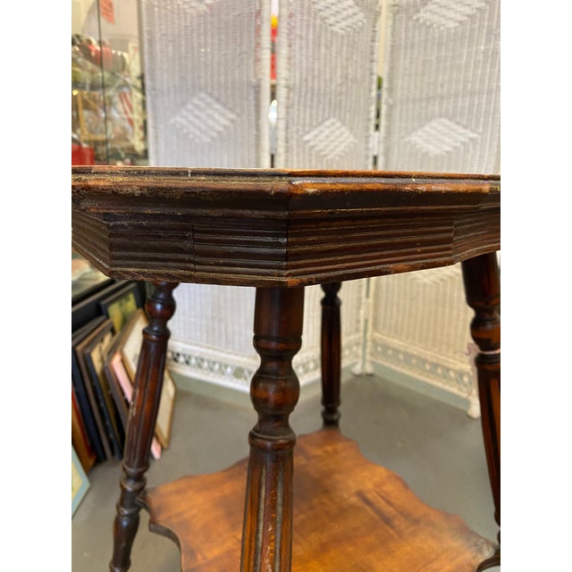 Antique Oak Parlor Table With Claw and Glass Ball Feet Chairish