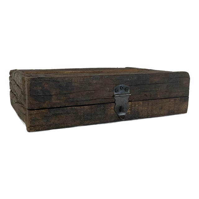 Small Rustic Reclaimed Wood Box | Chairish