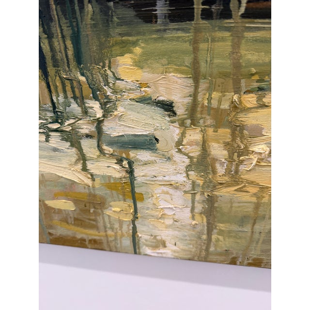 “Interior Offices” by Cuban artist Ismael Gomez Peralta. Painted using oil paint. Painted in 2008. Located West Palm...