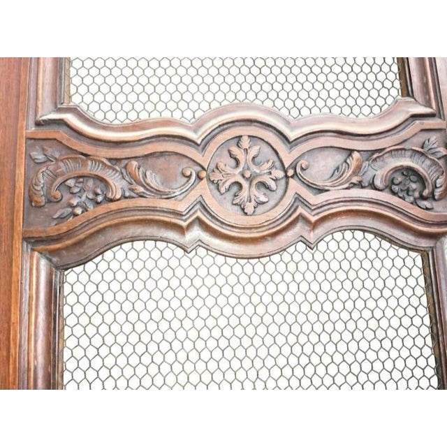 Late 19th Century French Provincial Regence Style Armoire or Bibliothèque (Wire-Front Cabinet) For Sale - Image 4 of 6