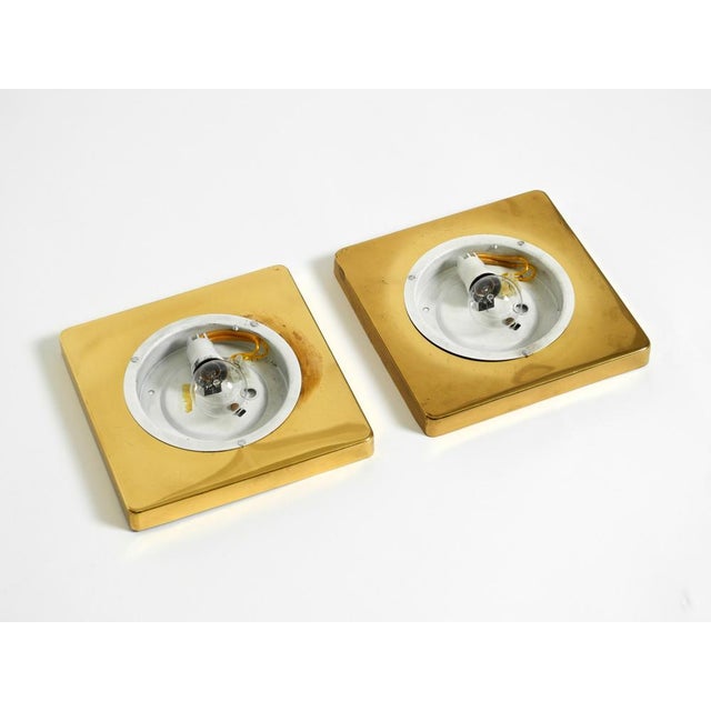 Vintage Brass Wall Lamps by Rolf Krüger for Heinz Neuhaus Leuchten, 1970s, Set of 2 For Sale - Image 12 of 18
