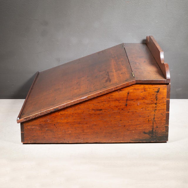 Wood 19th C. Shop Keeper's Table Top Desk c.1850 For Sale - Image 7 of 12