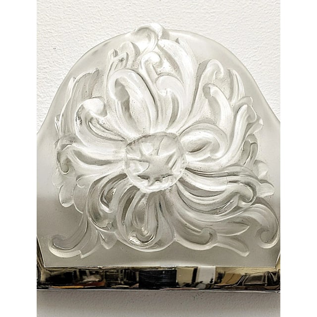 Mid 20th Century French Art Deco Wall Sconces Signed by Sabino - A Pair For Sale - Image 5 of 7