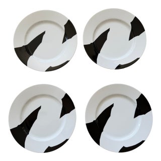 1980s 4 Swid Powell Broken Plates 12" Dinnerware For Sale