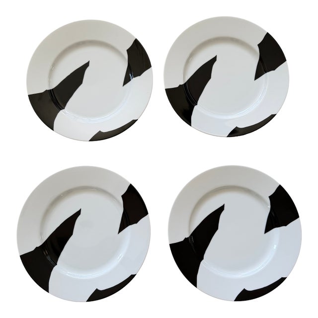 1980s 4 Swid Powell Broken Plates 12" Dinnerware For Sale