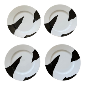 1980s 4 Swid Powell Broken Plates 12" Dinnerware