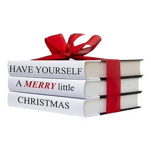 Decorative Books - Quote Book Stack - "A Merry Little Christmas"