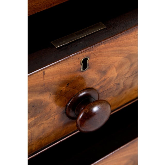 Brown Victorian Flamed Mahogany Chest of Drawers For Sale - Image 8 of 13