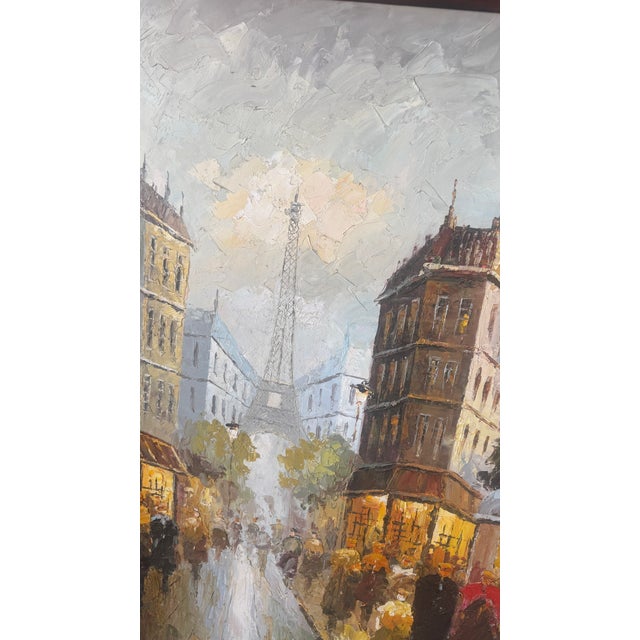 Vintage Paintings Paris Street Scene 2pc For Sale - Image 16 of 18