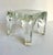 Postmodern Vintage Chantal Sculptural Ice Glass Trivet & Display Pedestal For Sale - Image 3 of 12