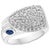 Metal 1.25 Carat Diamond Animal Cocktail Ring With Sapphire Eyes in 14 Karat Gold For Sale - Image 7 of 8