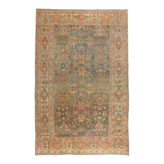 Exquisite Large Sea Foam Pink Accent Antique Persian Malayer Rug - 11'3" x 17'5" For Sale