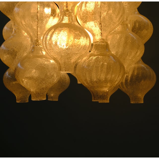 Tulipan Pendant Light in Blown Glass by J.T Kalmar, 1950s For Sale - Image 6 of 15