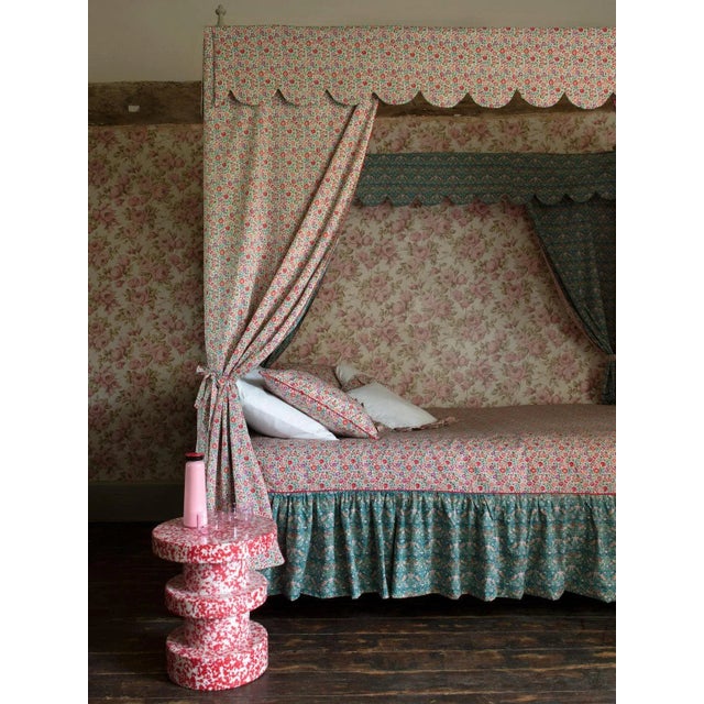 Not Yet Made - Made To Order Piped Edge Pillowcase Made With Liberty Fabric d'Anjo Peach For Sale - Image 5 of 6