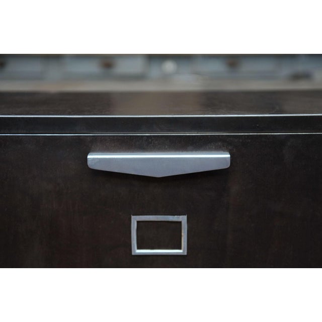 Black Industrial Base Unit with 2 Drawers, 1950s For Sale - Image 8 of 11