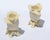 Charming Pair of Lenox rose-shaped candle holders are elegant porcelain pieces, crafted in beige-tan, featuring a delicate...
