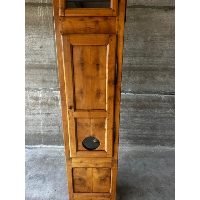 Antique Early 19th Century French Cherrywood Grandfather Clock Case For Sale - Image 5 of 18