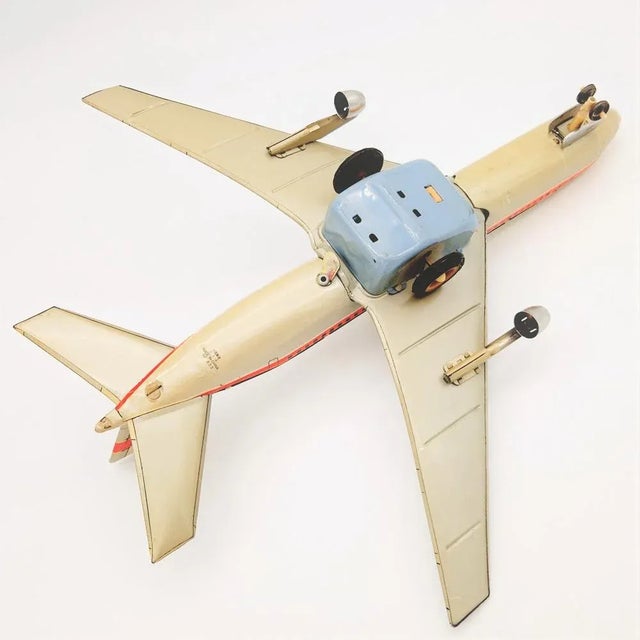 Tin Toy Aircraft Jet Airliner Mf 833, 1960s For Sale - Image 3 of 9