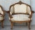 Pair of Italian Rococó Fauteuils or slipper chairs.