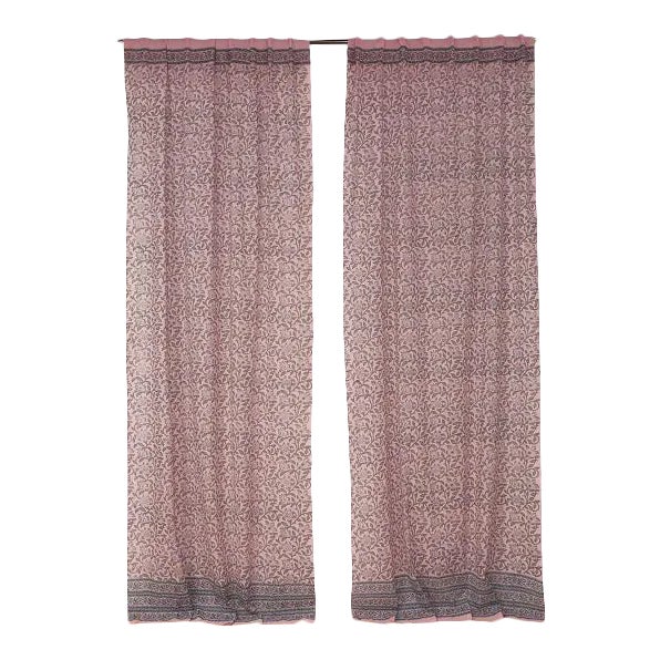 Naaz 45" X 96" Dusty Pink Curtain For Sale