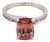 Diamond Zircon Ring 14k White Gold Large 4.45 TCW Women Certified, Size 6.5 For Sale