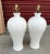 Pair of Urn Style White Glass Table Lamps For Sale - Image 4 of 7