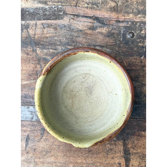 Vintage Original Studio Pottery Drip Glaze Bowl For Sale In West Palm - Image 6 of 12