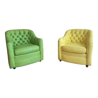 Mid-Century McAfee Club Chairs - a Pair For Sale