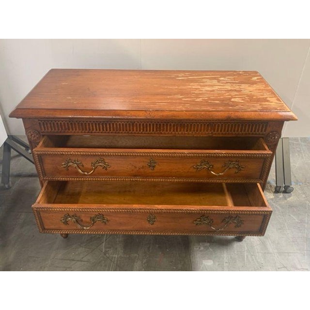 1980s Country French Carved Nightstands/Dressers- Pair For Sale In San Diego - Image 6 of 9