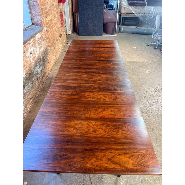 Mid-Century Modern Mid 20th Century Rosewood Rectangular Dining Table by George Nelson for Herman Miller 2 Leaves For Sale - Image 3 of 12