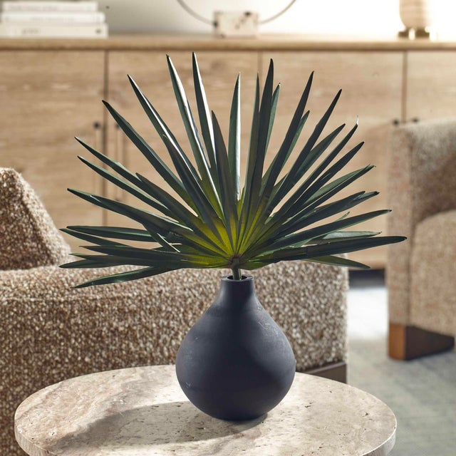 Striking In Its Simplicity, This Fan Palm Arrangement Brings Sculptural Drama And Natural Texture To Any Space. The Bold,...