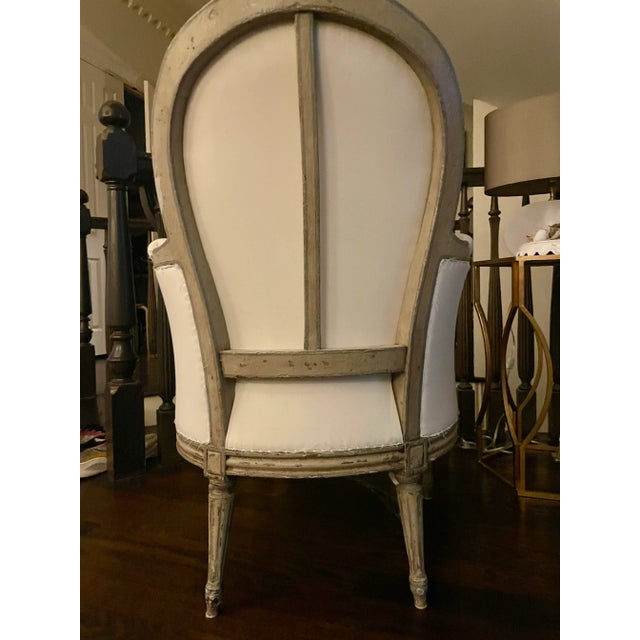 English Early 20th Century Louis XVI–style Bergère Armchairs- Pair For Sale - Image 3 of 6