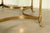 LaBarge Hollywood Regency Brass and Glass Hooved Feet Cocktail Table, Circa 1960s For Sale - Image 11 of 14