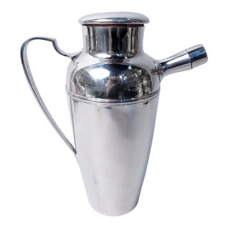 1920s Tiffany Shaker 20040 Art Deco Cocktail Martini Barware American Sterling Silver For Sale