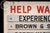 Industrial Vintage Hand-Painted Roseland Metal Products (Chicago) Help Wanted Sign For Sale - Image 3 of 15
