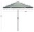 Modern Lucerna 9 Ft Crank Umbrella, Green Stripe/Brown Pole For Sale - Image 3 of 9