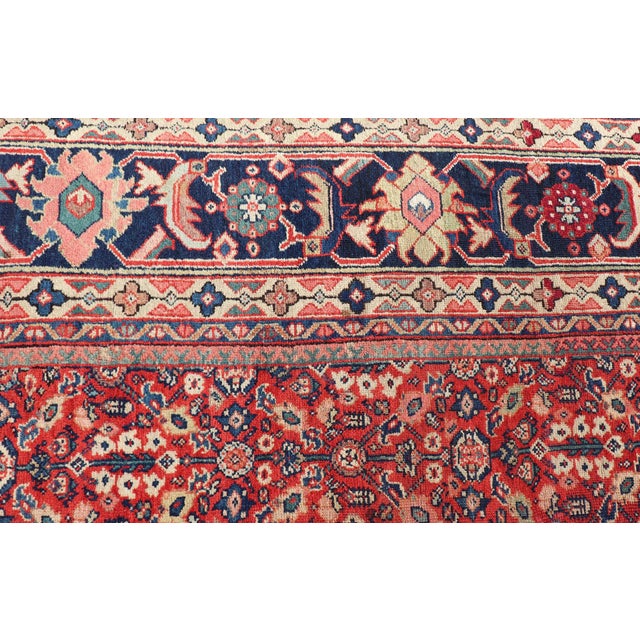 Red Antique Persian Sultanabad Large Gallery Rug With Sub-Geometric Motifs For Sale - Image 8 of 16