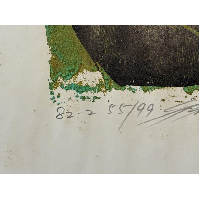 Hu Te Hsin, Composition, Ampang Gallery, Kuala Lumpur, Malaysia, 1982, Signed and Numbered Print For Sale - Image 3 of 6