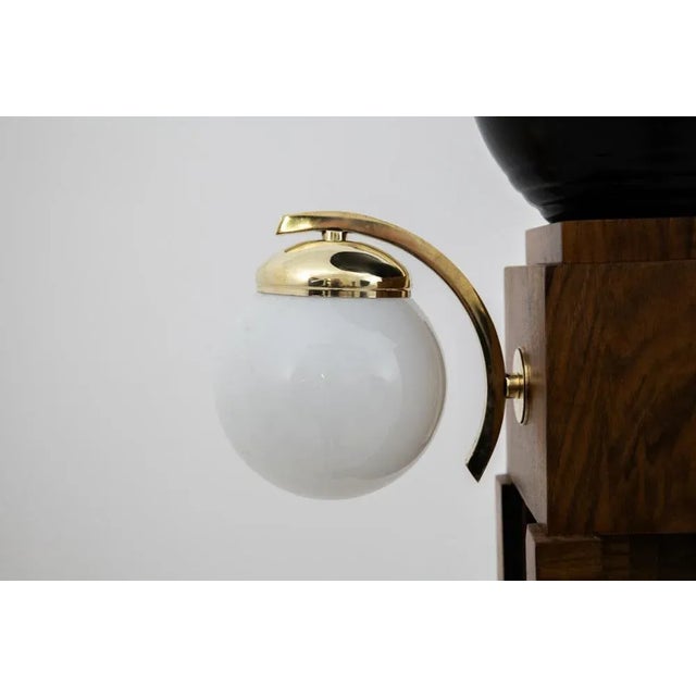 Wood Art Deco Style Floor Lamps, Poland, 1940s, Set of 2 For Sale - Image 7 of 9