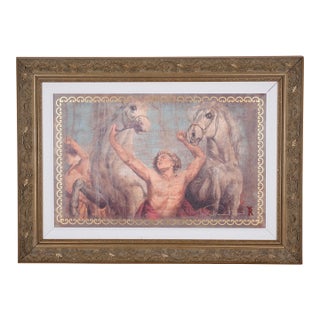 2006 Tomasz Rut "Victoris" Hand Signed & Numbered Limited Edition 177/350 Hand Embellished Giclée Neoclassical Matte and Gilded Frame For Sale