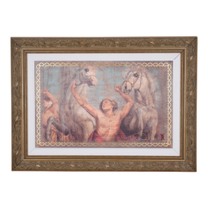2006 Tomasz Rut "Victoris" Hand Signed & Numbered Limited Edition 177/350 Hand Embellished Giclée Neoclassical Matte and Gilded Frame