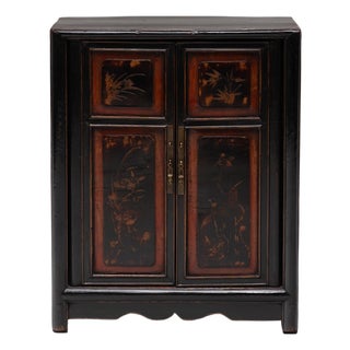 Chinese Petite Fujian Lacquer Cabinet, C. 1900 For Sale