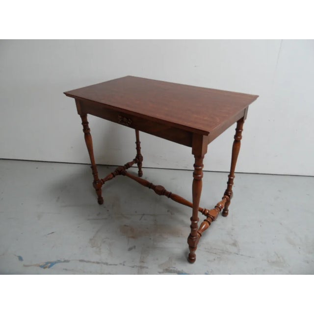 Antique Mahogany Side Table with Drawer For Sale - Image 6 of 12