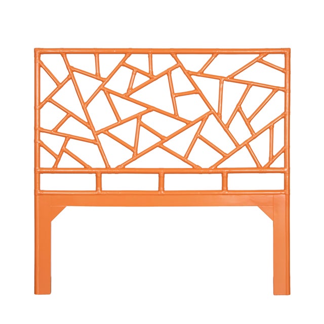 Coastal Tiffany Platform Bed Queen, Citrus Orange For Sale - Image 3 of 7