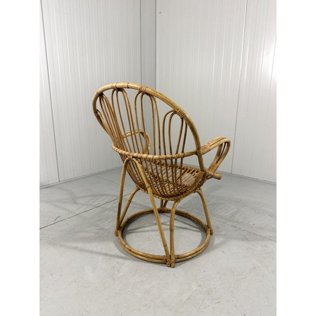 Rattan Chair by Rohé Noordwolde, Netherlands, 1960s For Sale - Image 4 of 14