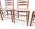 Vintage French Farmhouse Ladderback Dining Chairs in Oak with Rush Seats, 1950s, Set of 4 For Sale - Image 4 of 13