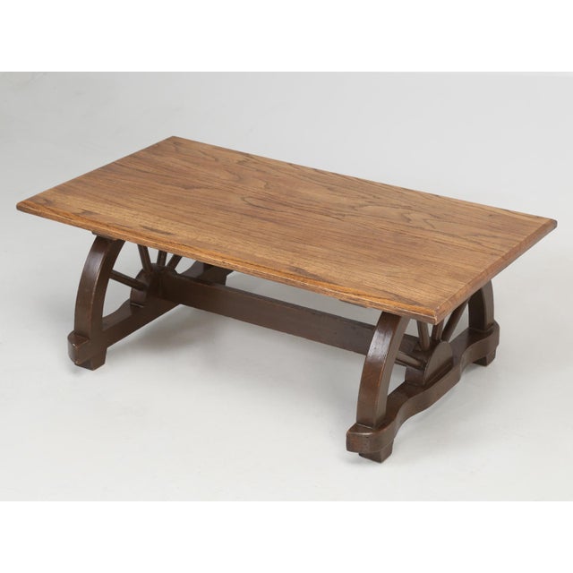 1950s American Western Ranch Oak Table Chairish