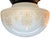 Art Nouveau 1915 Decorated Milk Glass Flush Mount Globe For Sale - Image 3 of 4
